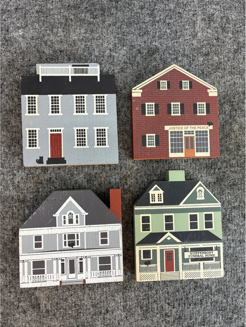 1980s The Cats' Meow Village Wooden House 4 Hand-Painted #5